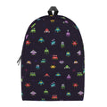 Pixel UFO Aliens Pattern Print School Backpack