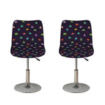 Pixel UFO Aliens Pattern Print Bar Stool Covers