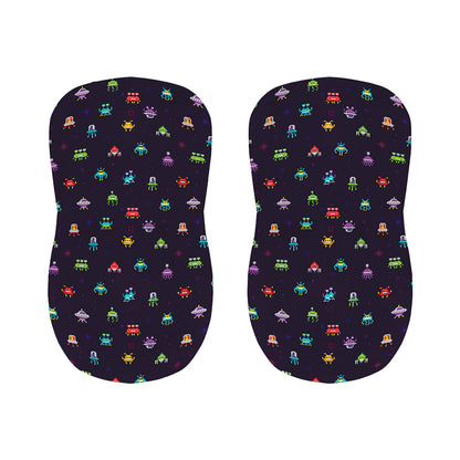 Pixel UFO Aliens Pattern Print Bar Stool Covers