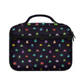 Pixel UFO Aliens Pattern Print Briefcase Bible Bag