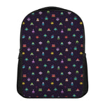 Pixel UFO Aliens Pattern Print Casual Backpack