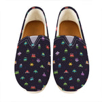 Pixel UFO Aliens Pattern Print Casual Shoes