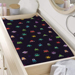 Pixel UFO Aliens Pattern Print Changing Pad Cover