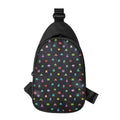 Pixel UFO Aliens Pattern Print Sling Bag