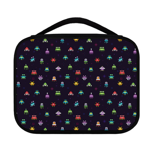 Pixel UFO Aliens Pattern Print Classic Bible Case
