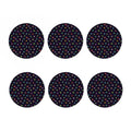 Pixel UFO Aliens Pattern Print Coaster Set