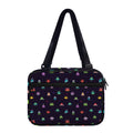 Pixel UFO Aliens Pattern Print Double Strap Bible Bag