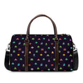 Pixel UFO Aliens Pattern Print Duffel Bag