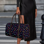 Pixel UFO Aliens Pattern Print Duffle Bag