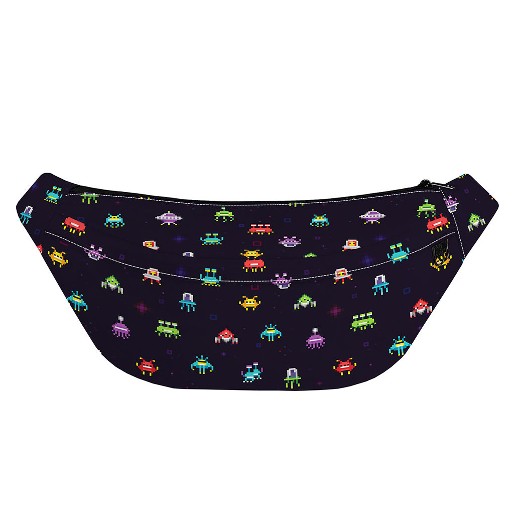 Pixel UFO Aliens Pattern Print Fanny Pack