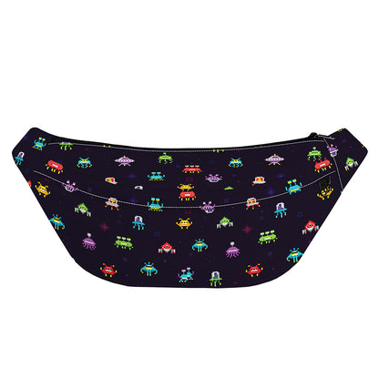Pixel UFO Aliens Pattern Print Fanny Pack
