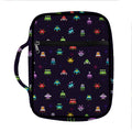 Pixel UFO Aliens Pattern Print Front Pocket Bible Bag