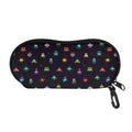 Pixel UFO Aliens Pattern Print Glasses Case