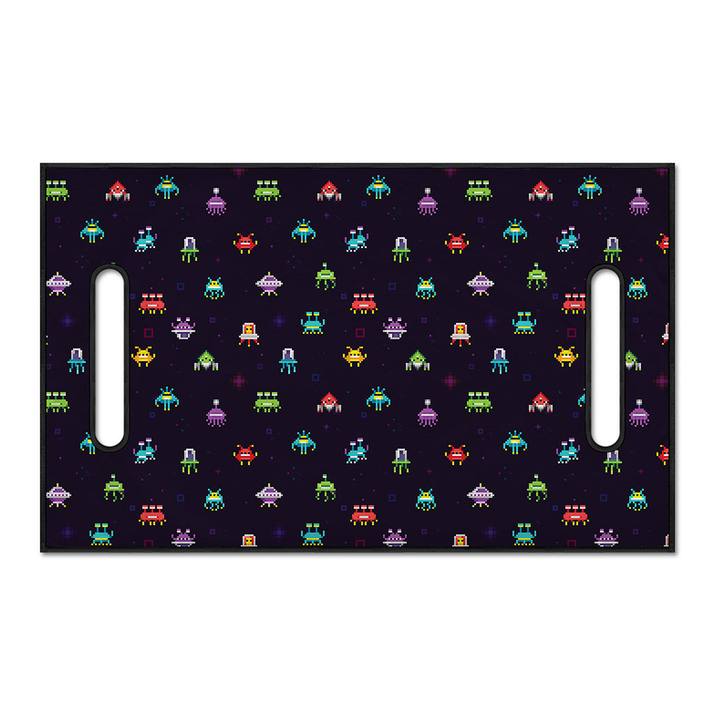 Pixel UFO Aliens Pattern Print Golf Cart Seat Cover