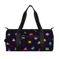 Pixel UFO Aliens Pattern Print Gym Bag