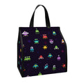 Pixel UFO Aliens Pattern Print Insulated Lunch Tote