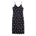 Pixel UFO Aliens Pattern Print Jersey Midi Cami Dress
