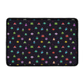 Pixel UFO Aliens Pattern Print Kitchen Mat