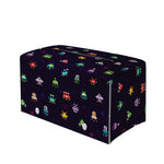 Pixel UFO Aliens Pattern Print Leather Tissue Box Cover