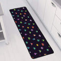 Pixel UFO Aliens Pattern Print Long Kitchen Mat
