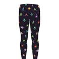 Pixel UFO Aliens Pattern Print Men's Leggings