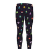 Pixel UFO Aliens Pattern Print Men's leggings