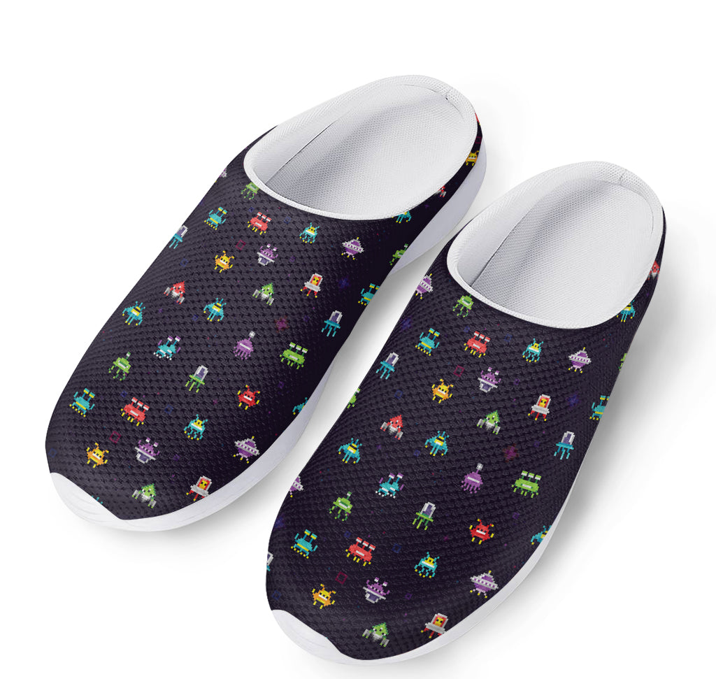 Pixel UFO Aliens Pattern Print Mesh Casual Shoes