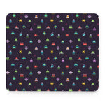 Pixel UFO Aliens Pattern Print Mouse Pad