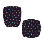 Pixel UFO Aliens Pattern Print Office Chair Cover