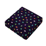 Pixel UFO Aliens Pattern Print Outdoor Seat Cushion Cover