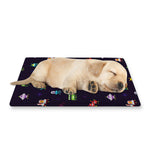 Pixel UFO Aliens Pattern Print Pet Cooling Mat Cover