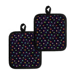 Pixel UFO Aliens Pattern Print Pot Holders