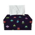 Pixel UFO Aliens Pattern Print Rectangle Tissue Box Cover