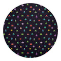 Pixel UFO Aliens Pattern Print Round Blanket