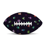 Pixel UFO Aliens Pattern Print Rugby Ball