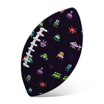 Pixel UFO Aliens Pattern Print Rugby Ball