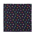 Pixel UFO Aliens Pattern Print Silk Bandana