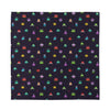 Pixel UFO Aliens Pattern Print Silk Bandana