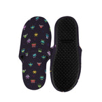 Pixel UFO Aliens Pattern Print Slippers