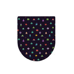 Pixel UFO Aliens Pattern Print Toilet Lid Cover