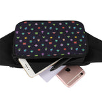 Pixel UFO Aliens Pattern Print Waist Bag