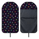 Pixel UFO Aliens Pattern Print Waterproof Car Seat Cover