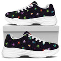 Pixel UFO Aliens Pattern Print White Chunky Shoes