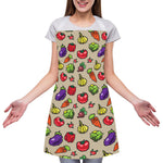 Pixel Vegetables Pattern Print Adjustable Apron