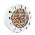 Pixel Vegetables Pattern Print Alarm Clock