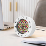 Pixel Vegetables Pattern Print Alarm Clock