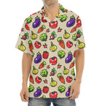 Pixel Vegetables Pattern Print Aloha Shirt