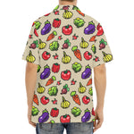 Pixel Vegetables Pattern Print Aloha Shirt