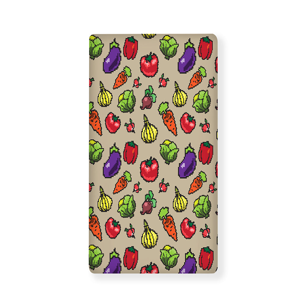Pixel Vegetables Pattern Print Baby Crib Sheet