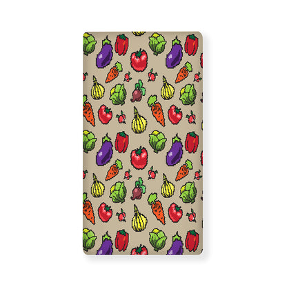 Pixel Vegetables Pattern Print Baby Crib Sheet